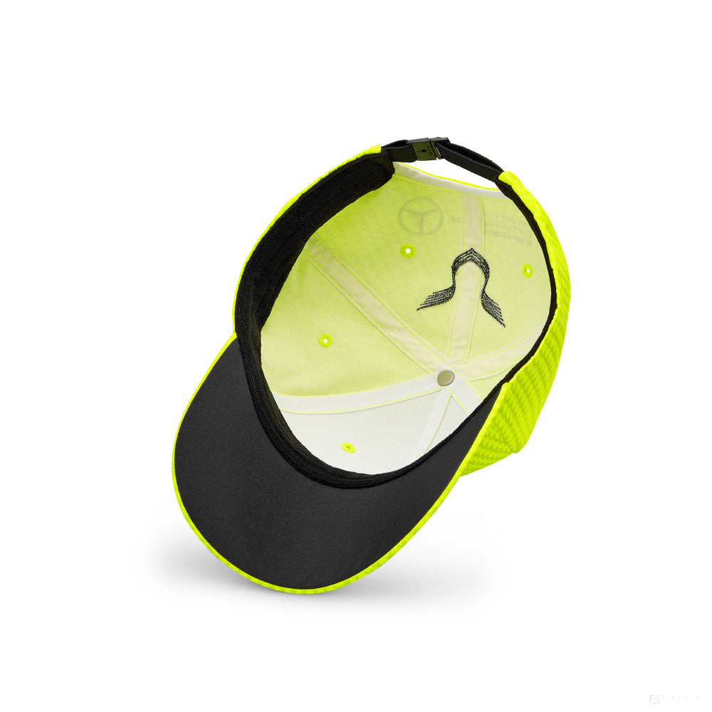 Mercedes baseball cap, Lewis Hamilton, kids, neon yellow, 2023 - FansBRANDS®