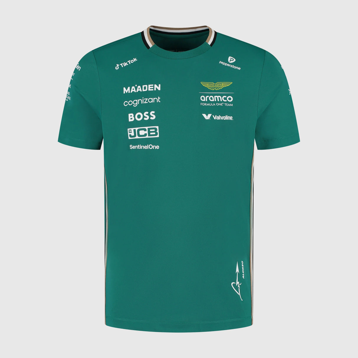 Aston Martin AMF1, Team, Maglietta, Fernando Alonso, Verde 🔥