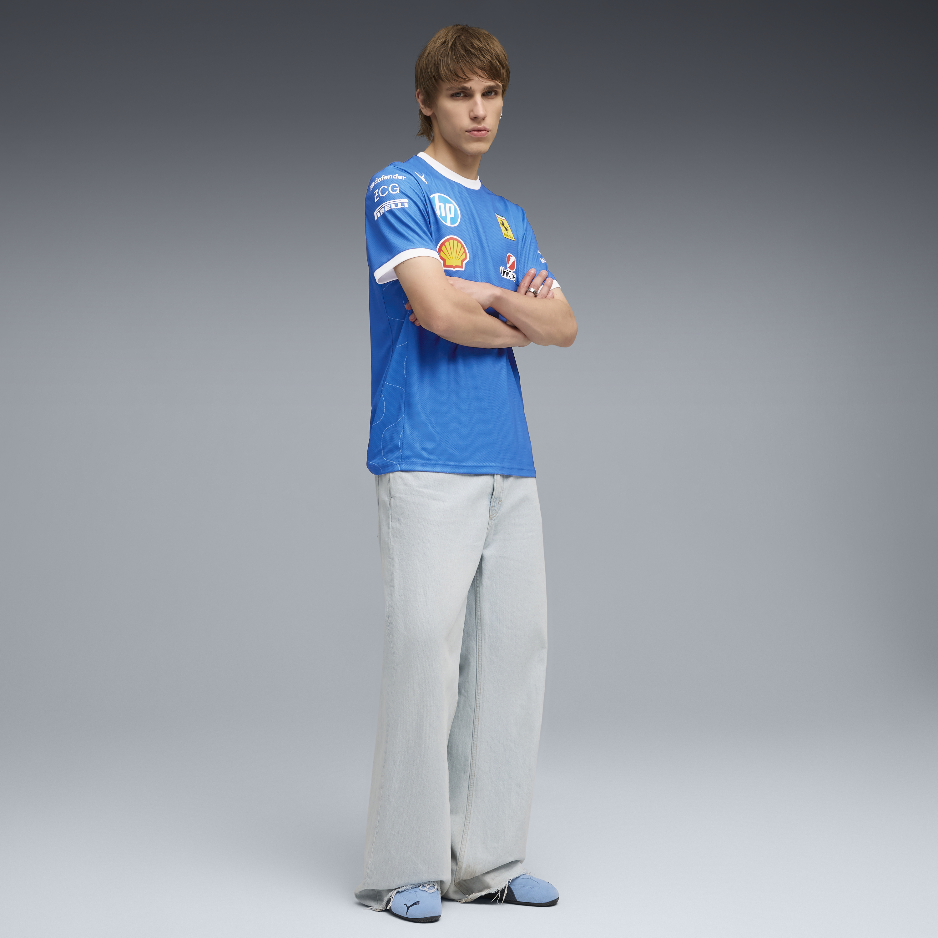 Maglietta Ferrari, team, edizione speciale Puma Monza, blu 🔥