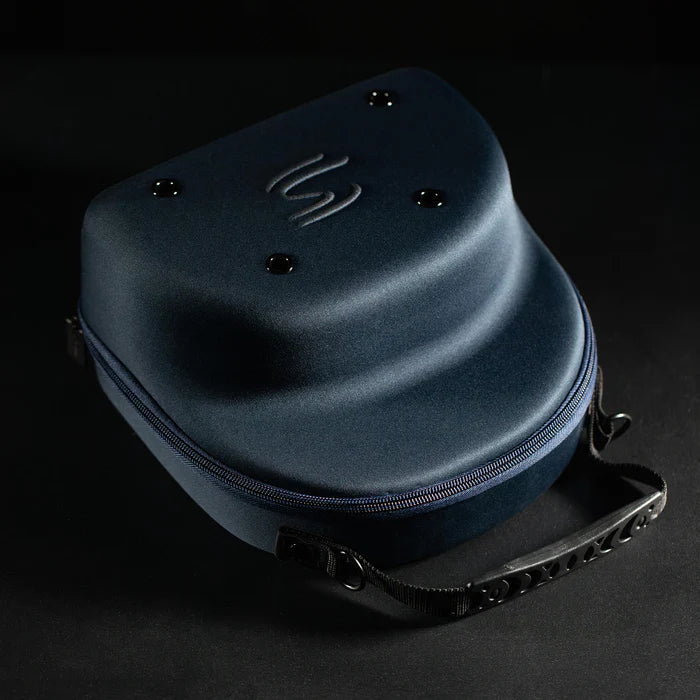 Berretto Ayrton Senna, Nacional, originale 1984, con custodia rigida in tessuto, blu