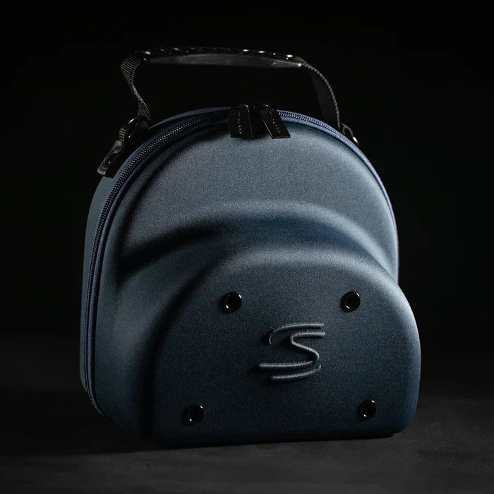 Berretto Ayrton Senna, Nacional, originale 1984, con custodia rigida in tessuto, blu