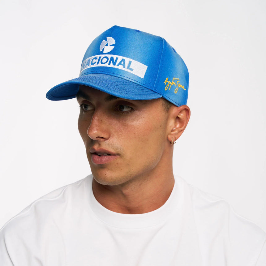 cappellino Ayrton Senna Nacional replica blu