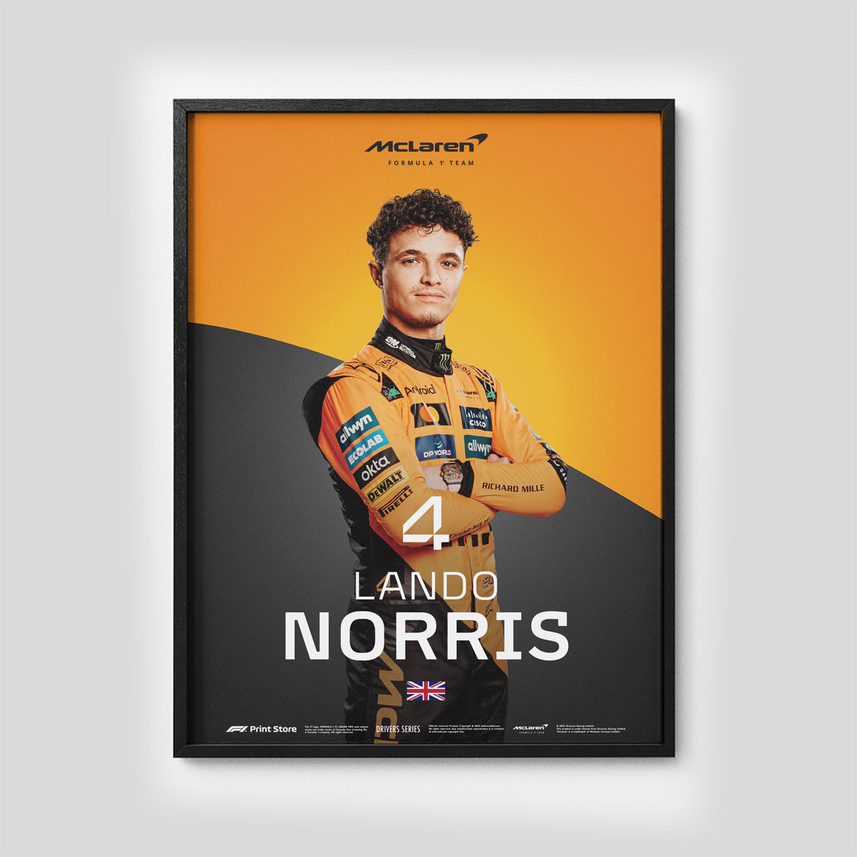 F1 Print – Poster di Lando Norris (formato A3)