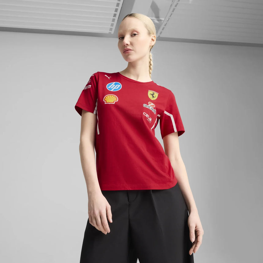 Scuderia Ferrari Team Damen-T-Shirt mit Rundhalsausschnitt 🔥