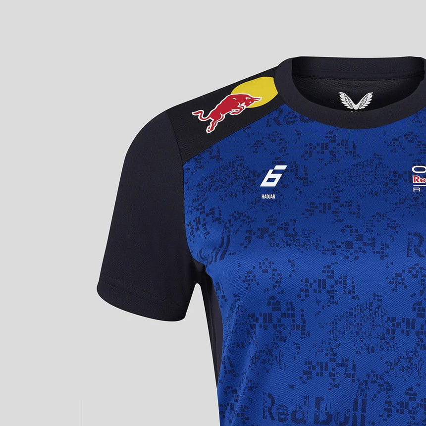 Red Bull t-shirt, team, Isack Hadjar, da donna, blu, 2026