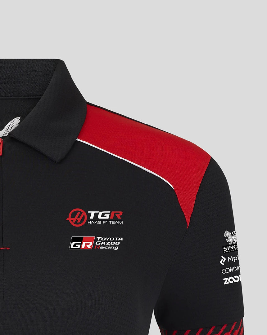 Haas F1 polo, team, da donna, nero