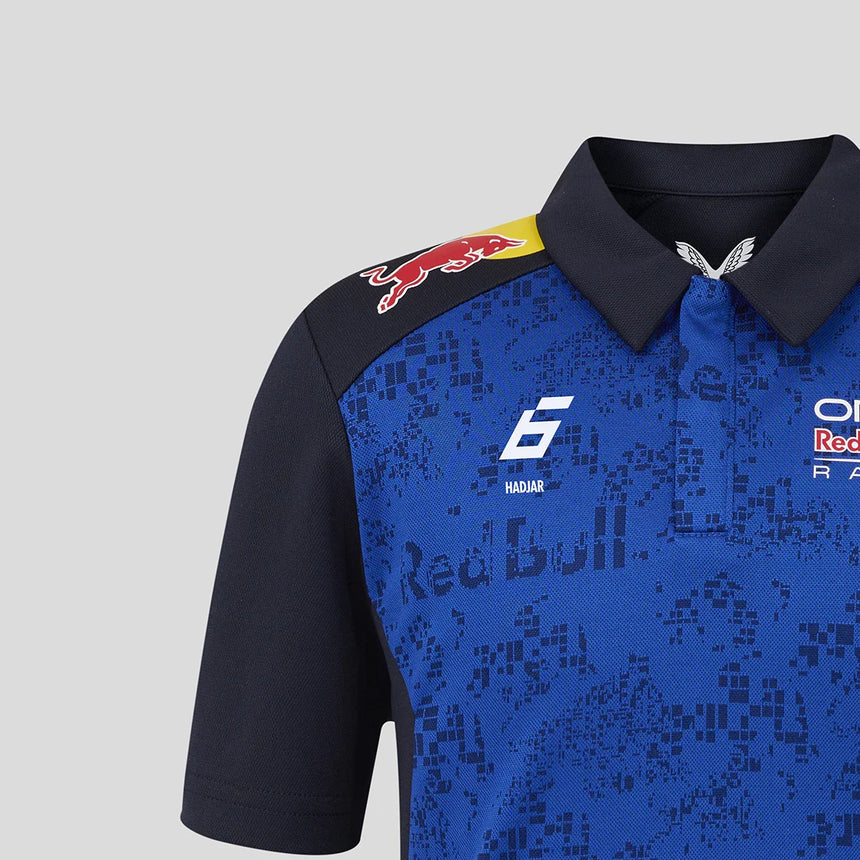 Polo Red Bull, team, Isack Hadjar, bambini, blu, 2026