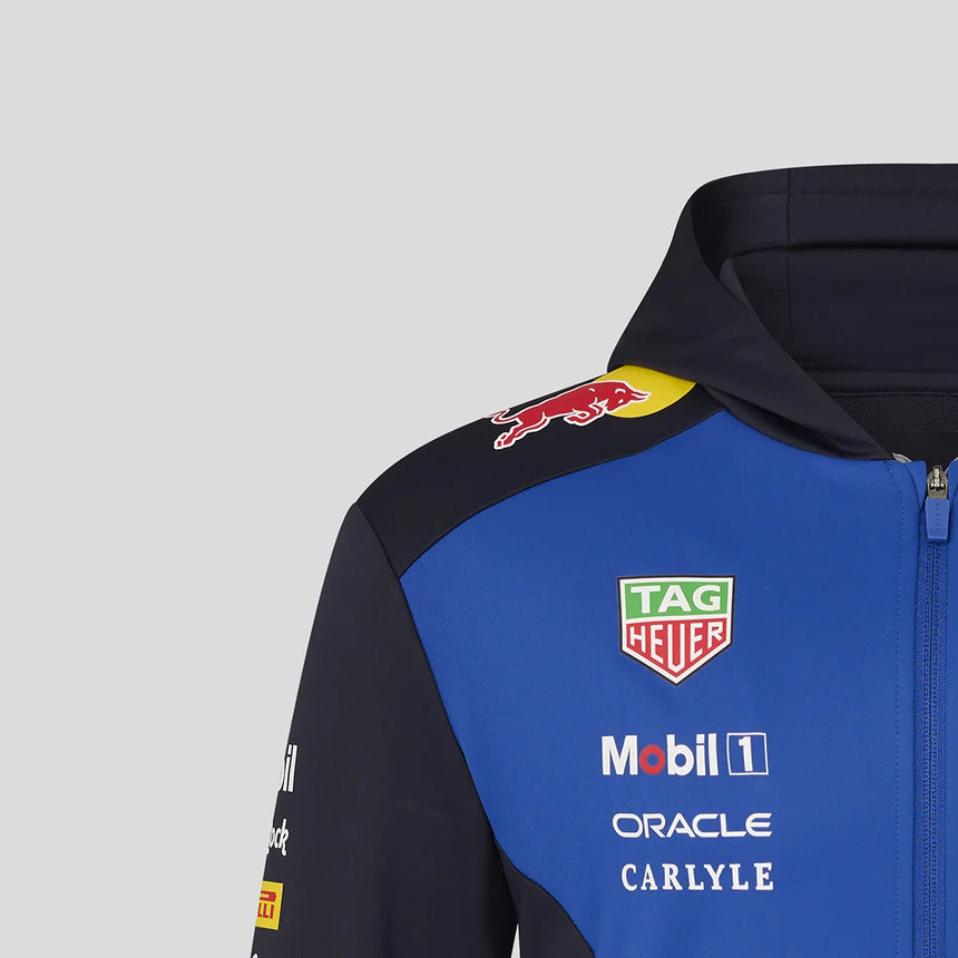 Red Bull felpa con cappuccio, team, full zip, blu