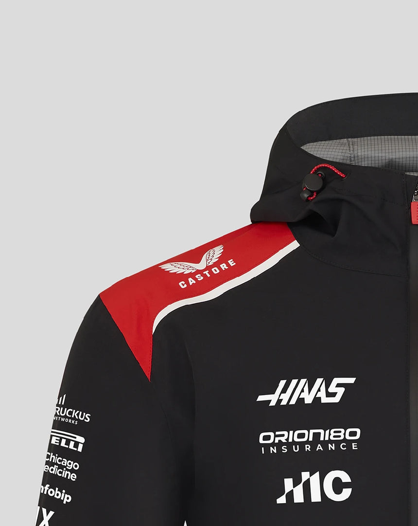 Haas F1 giacca impermeabile, team, nera