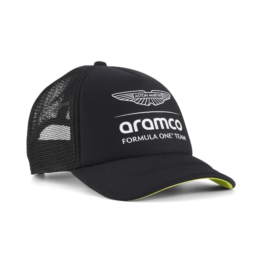 Cappellino Aston Martin trucker, nero