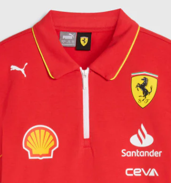 Ferrari T-Shirt Kragenshirt, Puma, Team, Kinder, Rot, 2024