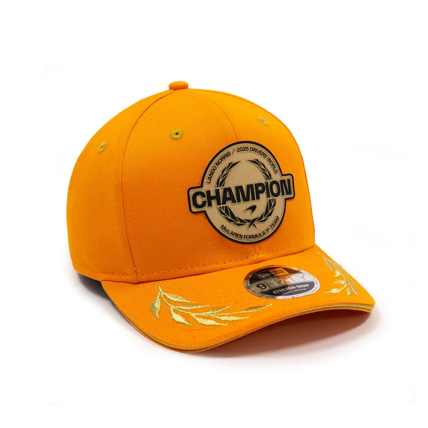 Cappellino McLaren, Campione del Mondo 2025, Lando Norris, New Era, 9FIFTY, arancione