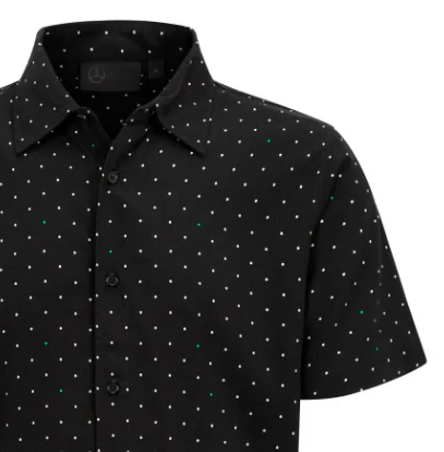 Mercedes camicia, polka dot, Nero
