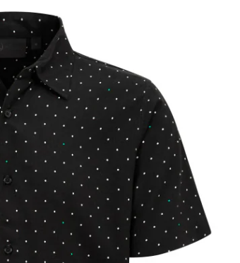 Mercedes camicia, polka dot, Nero
