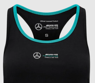 Mercedes top, racerback, stealth, Donne, Nero