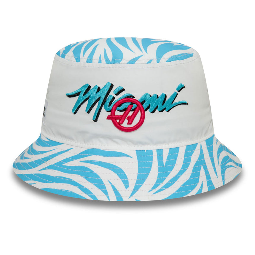Haas Bucket Hat, NEW ERA, Miami, Adult, White, 2024