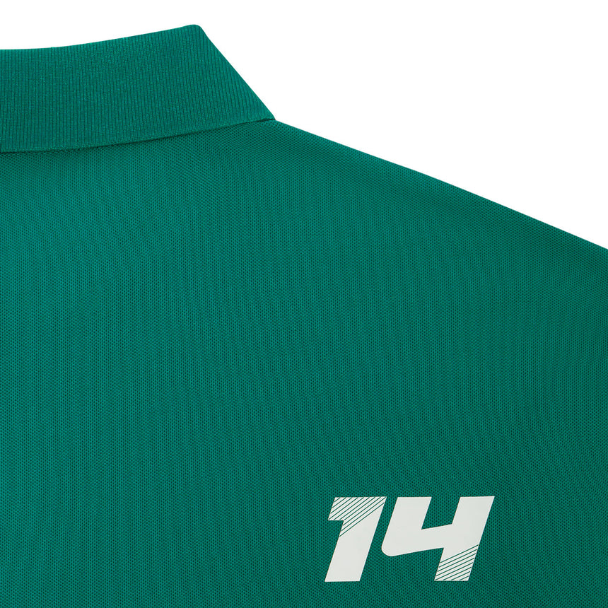 Fernando Alonso Poloshirt, Kimoa, minimal, grün, 2024