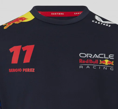 Red Bull Racing T-Shirt, Sergio Perez, Kids, Blue, 2023