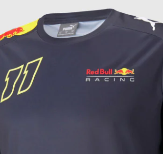 Red Bull T-Shirt, Sergio Pérez Fahrer CHECO, Blau, 2022