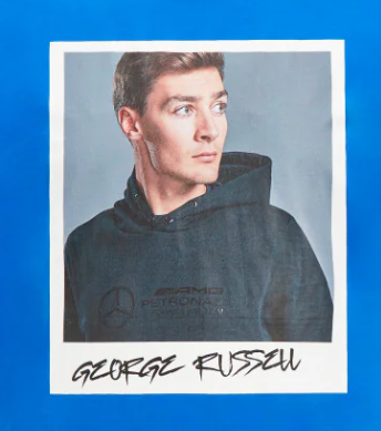 Mercedes Maglietta, George Russell portrait, Blu
