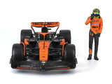 McLaren automodello, bburago, Lando Norris, 1:24, #4, MCL38, con pilota