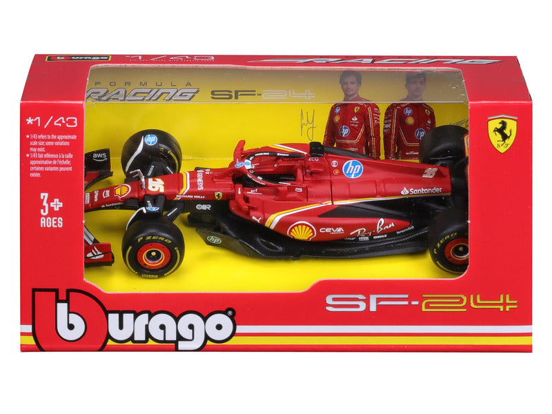 Modellino Ferrari, Charles Leclerc, SF-24, bburago, rosso 🔥