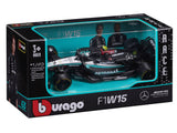Auto modello Mercedes, Bburago, Lewis Hamilton, #44, scala 1:43, F1W15