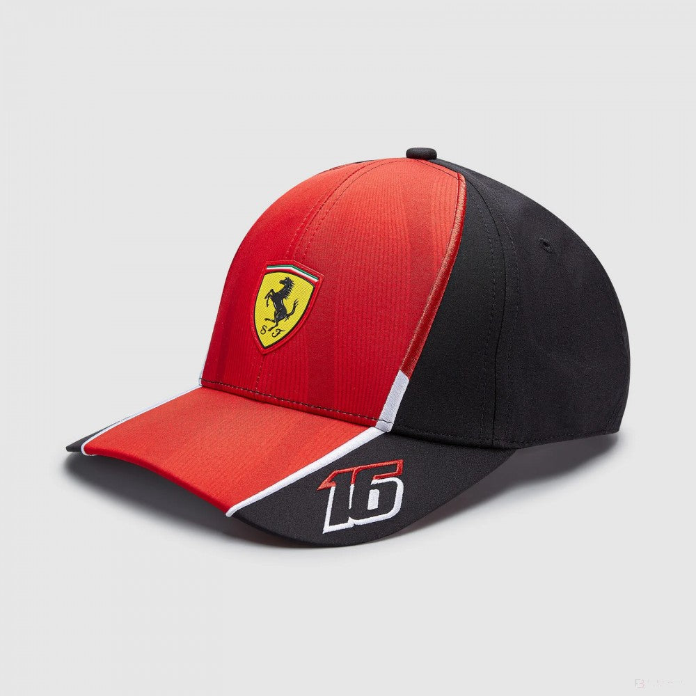 Cappellino Ferrari Leclerc Rosso Corsa-PUMA nero