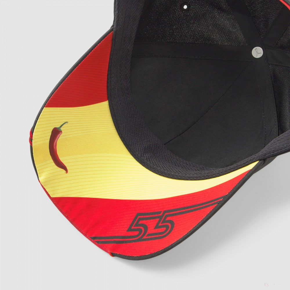 Cappellino da baseball Ferrari Sainz, Jr. Rosso Corsa-PUMA Nero - FansBRANDS®