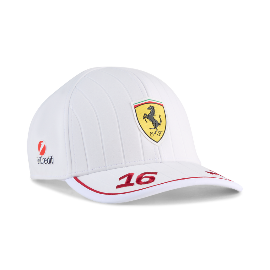 Ferrari, Charles Leclerc, cappellino da baseball, bianco