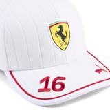 Ferrari, Charles Leclerc, cappellino da baseball, bianco