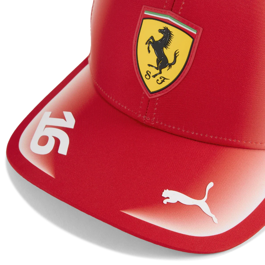 Cappellino Ferrari, squadra, Charles Leclerc, Puma, rosso
