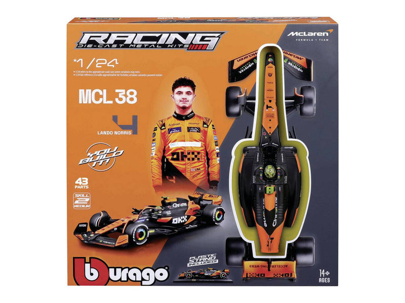 McLaren kit di modellismo, bburago, Lando Norris, 1:24, #4, MCL38