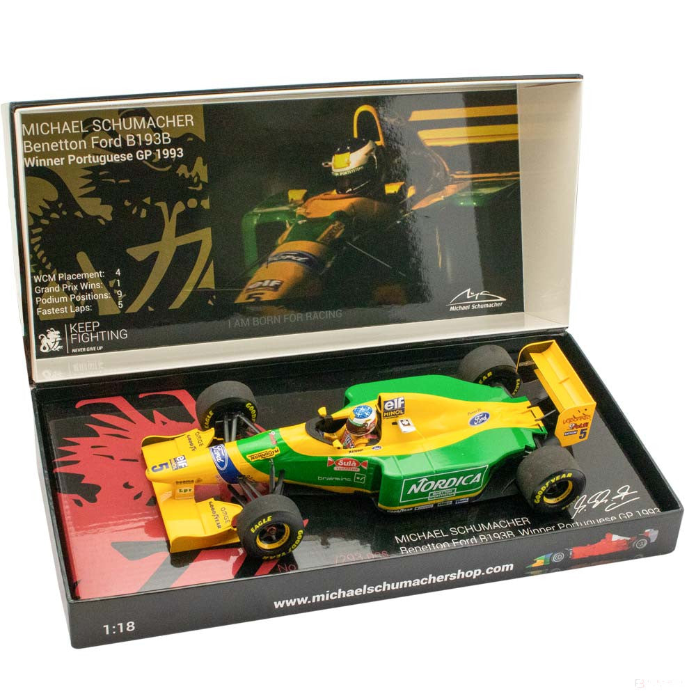 giallo, 1:18, Michael Schumacher Benetton Ford B193B Portugal GP Modello di automobile - FansBRANDS®