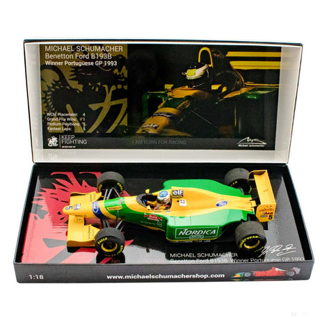 giallo, 1:18, Michael Schumacher Benetton Ford B193B Portugal GP Modello di automobile