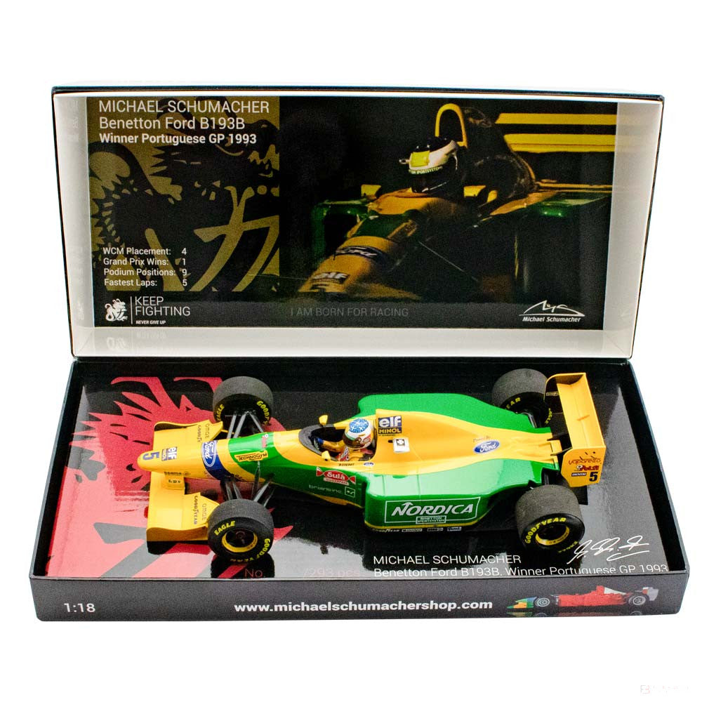 giallo, 1:18, Michael Schumacher Benetton Ford B193B Portugal GP Modello di automobile - FansBRANDS®