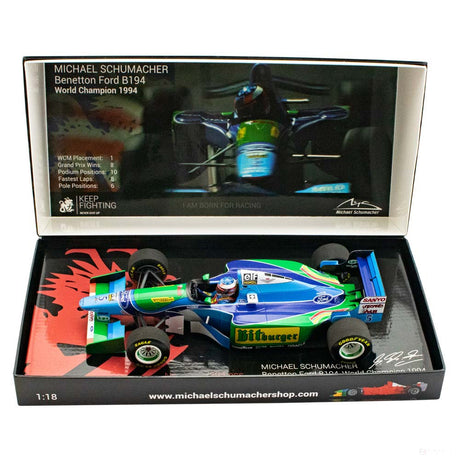1994, 1:18, Michael Schumacher Benetton Ford B194 World Champion 1994 Model Car - FansBRANDS®