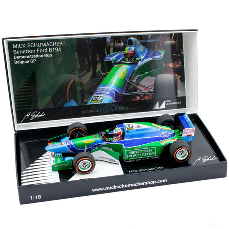 1:18, Mick Schumacher Benetton Ford B194 Demo Run Belgium GP 2017 Modello di automobile - FansBRANDS®