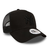 Cappellino New Era dei New York Yankees, stile trucker, completamente nero