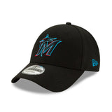 Cappellino Miami Marlins, New Era, 9FORTY, per la squadra, nero