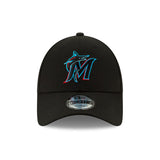 Cappellino Miami Marlins, New Era, 9FORTY, per la squadra, nero