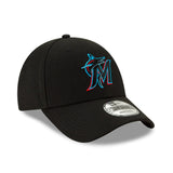 Cappellino Miami Marlins, New Era, 9FORTY, per la squadra, nero