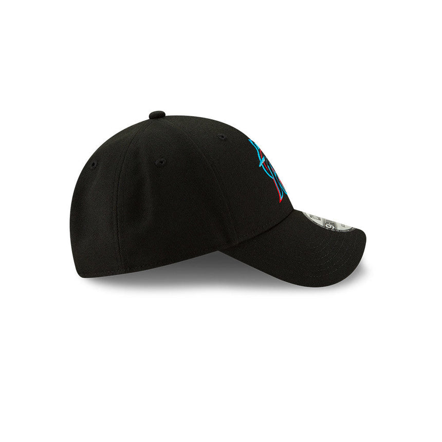 Cappellino Miami Marlins, New Era, 9FORTY, per la squadra, nero