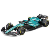 Modellino Aston Martin F1, con casco, AMR23, bburago, 1:43, Fernando Alonso #14