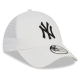 Cappellino New York Yankees, New Era, trucker, essenziale, bianco