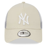 Cappellino New York Yankees, trucker, New Era, 9FORTY, essenziale, beige