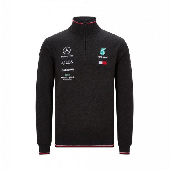 Felpa Mercedes, squadra, nero, 2019