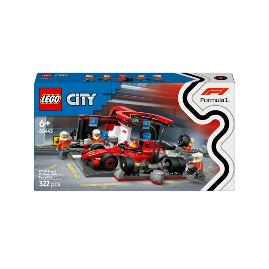 Ferrari, F1 LEGO® City 60443, con auto da corsa da pit stop e personale 🔥