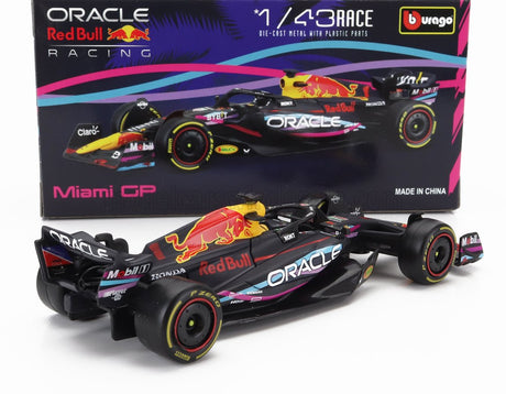 Modellino Red Bull Racing 1:43, Burago, RB19, Miami, Max Verstappen #1, 2023