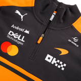Pullover McLaren, squadra, mezzo zip, papaya, 2026